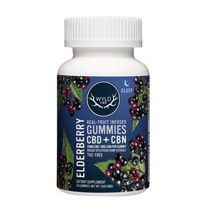 Wyld CBD Real-Fruit Infused CBD Elderberry Sleep Gummies 500mg - 20 Count