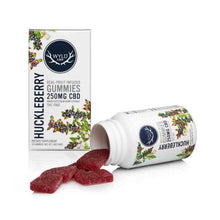 Load image into Gallery viewer, Real-Fruit Infused Huckleberry Gummies 250mg - 10 count by Wyld CBD
