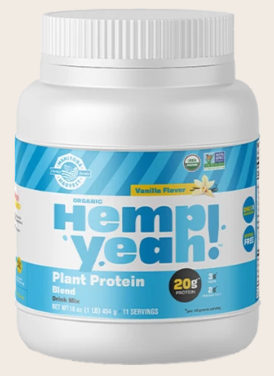 Organic Hemp Plant Protein Blend Vanilla, 16 oz