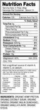 Load image into Gallery viewer, Organic Hemp Seed Protein Vanilla 16 oz - Facts