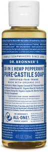 Pure-Castile Liquid Soap Peppermint 4 Oz by Dr Bronner's