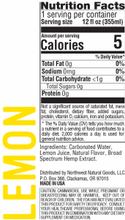 Load image into Gallery viewer, Real-Fruit Infused Lemon Gummies 500mg -20 count by Wyld CBD - Nutrition Facts
