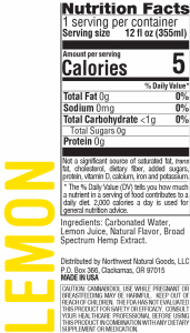 Real-Fruit Infused Lemon Gummies 500mg -20 count by Wyld CBD - Nutrition Facts