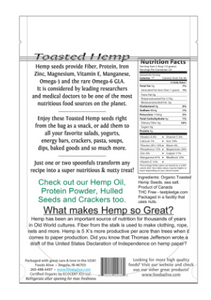 Foods Alive Toasted Hemp Seeds Organic - 12 Oz