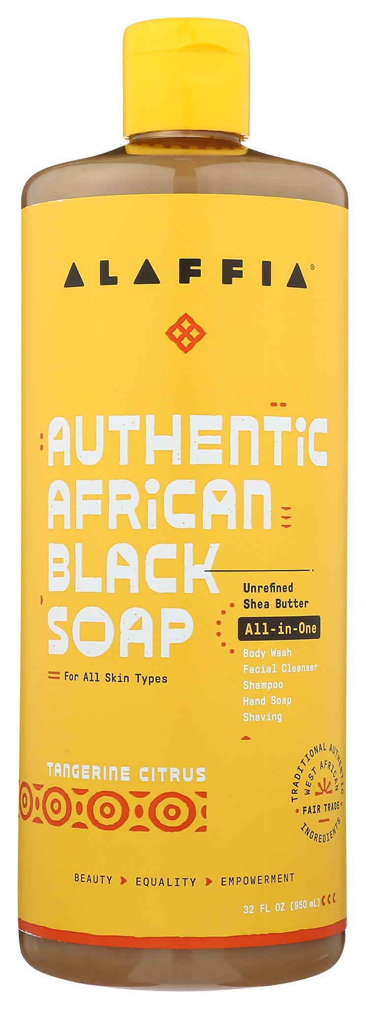 Authentic African Black Soap Tangerine Citrus 16 Oz
