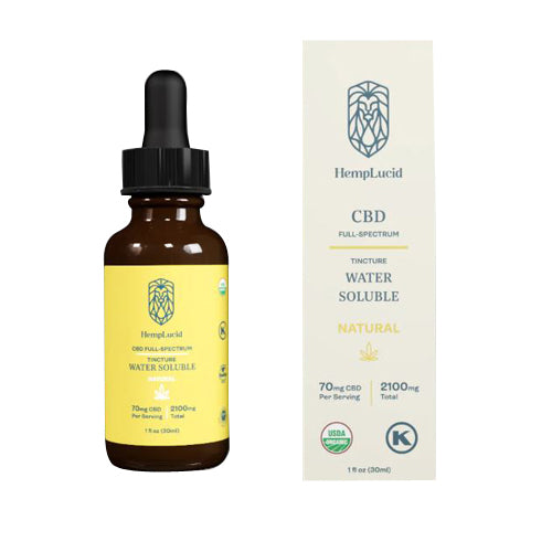 Hemplucid Organic Water Soluble CBD Natural Flavor 2100 mg- 1 Oz