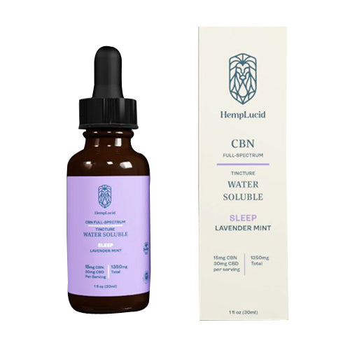 Hemplucid Water Soluble - Sleep CBN - Lavender Mint Flavor -1 Oz