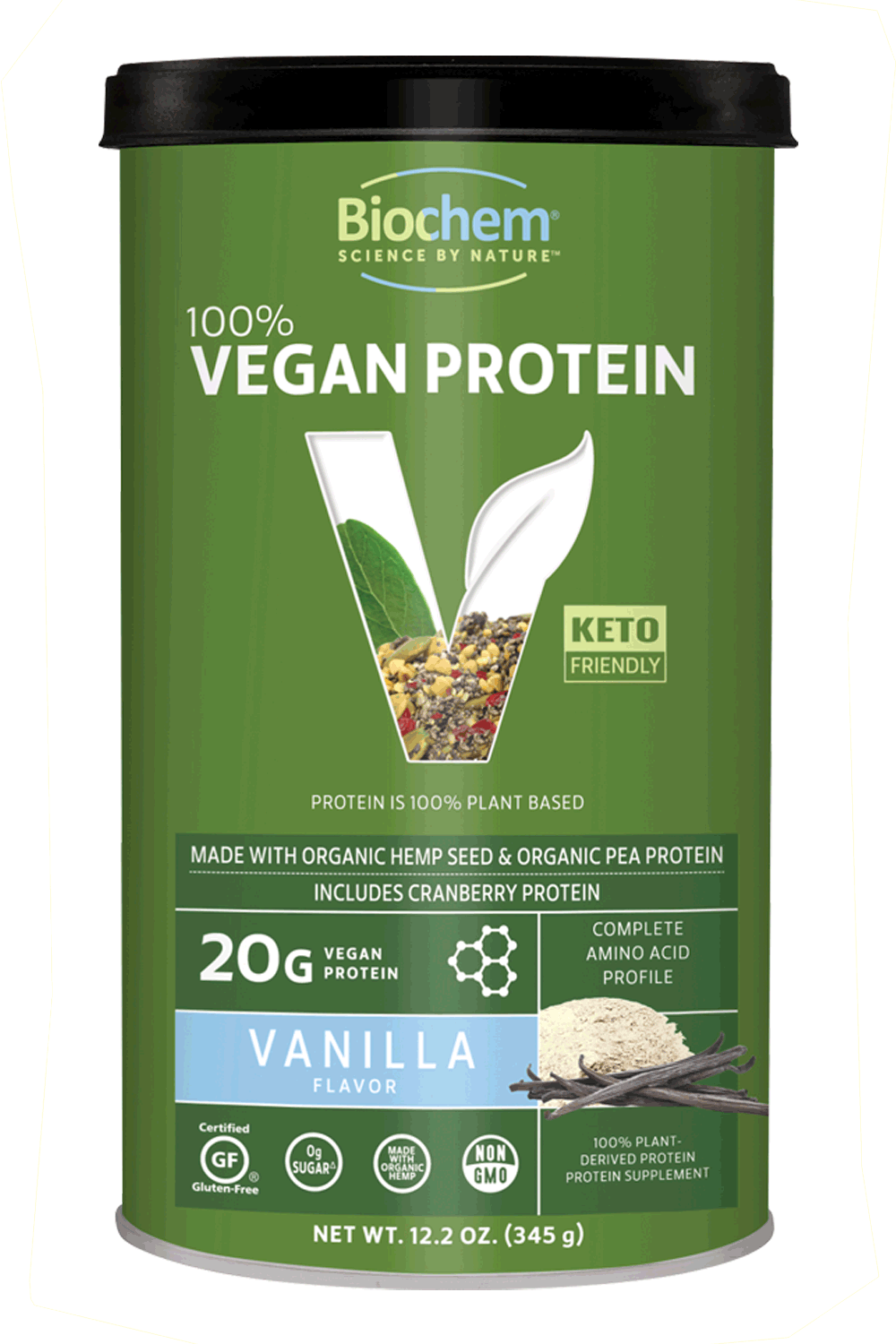 Vegan Protein Powder Vanilla 12.2 oz