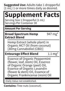 Dr. Formulated CBD 30mg Liquid Drops Peppermint - 1 Oz
