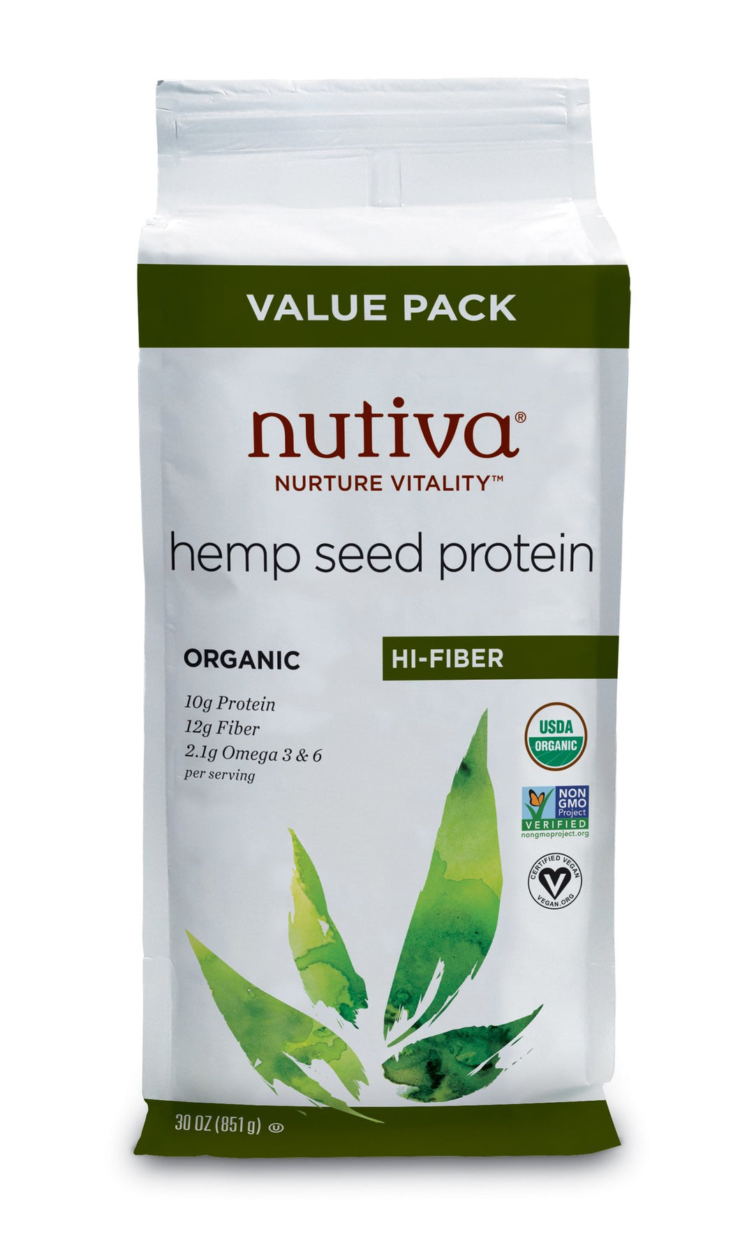Organic Hemp Seed Protein Hi Fiber 30 oz