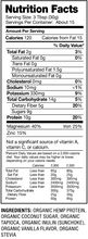 Load image into Gallery viewer, Organic Hemp Seed Protein Vanilla 16 oz - Facts

