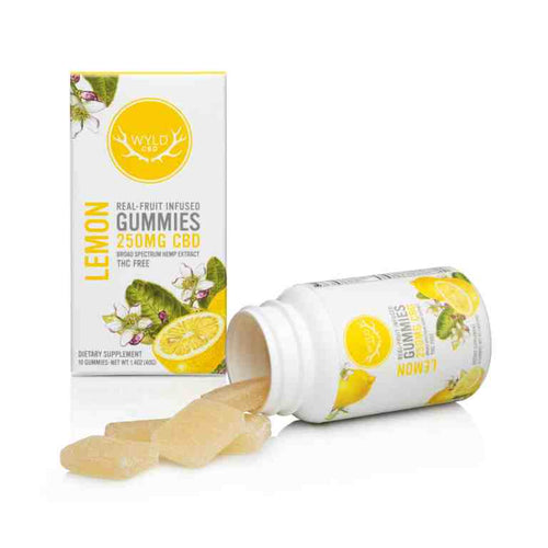 Real-Fruit Infused Lemon Gummies 250mg -10 count by Wyld CBD
