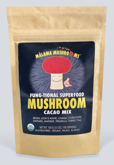 Malama Mushrooms 8 Mushroom Cacao Mix - 3.5 Oz
