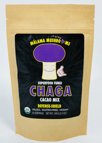 Malama Mushrooms Chaga Cacao Mix - 3.5 Oz