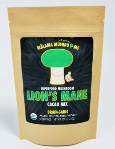 Malama Mushrooms Lion's Mane Cacao Mix - 3.5 Oz