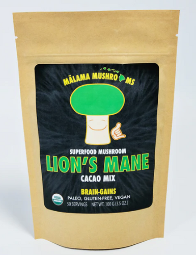 Malama Mushrooms Lion's Mane Cacao Mix - 16 Oz