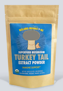 Malama Mushrooms Turkey Tail Powder Extract - 3.5 Oz