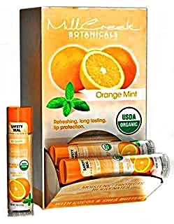 Mill Creek Botanicals Hemp Lip Balm Orange Mint 0.15 oz 18 Count  (1 Box)