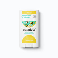 Load image into Gallery viewer, Schmidt&#39;s Hemp &amp; Patchouli Deodorant Sensitive Skin Stick - 2.65 Oz
