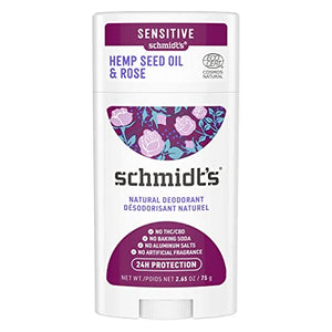 Schmidt's Hemp Seed Oil & Rose Sensitive Natural Deodorant Stick - 2.65 Oz