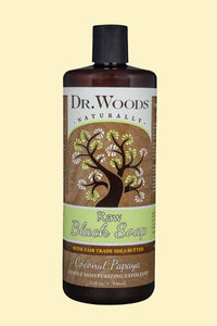Dr.Woods Raw Black Coconut Papaya Soap with Shea Butter - 32 Oz