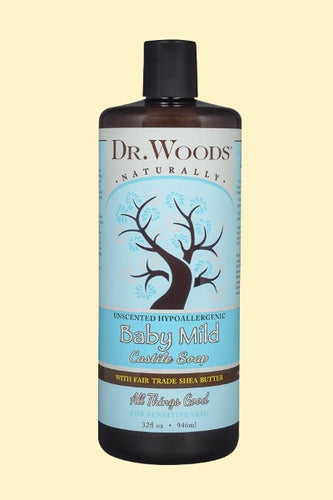 Dr.Woods Baby Mild Castile Soap with Shea Butter 32 Oz