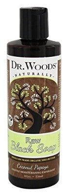 Dr.Woods Raw Black Coconut Papaya Soap with Shea Butter - 8 Oz